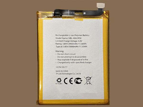 3000mAh-NBL-40A2950-NEFFOS Batteria Per Cellulare