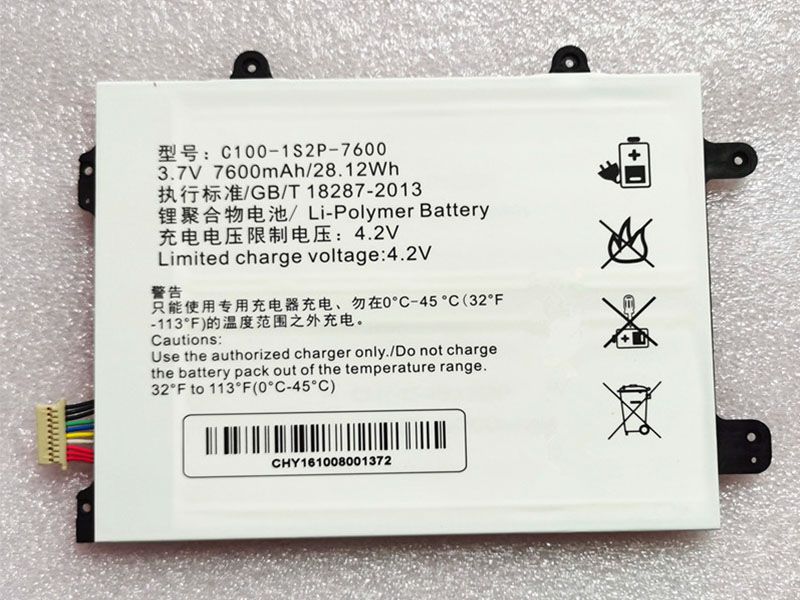 C100-1S2P-7600 Batteria del tablet