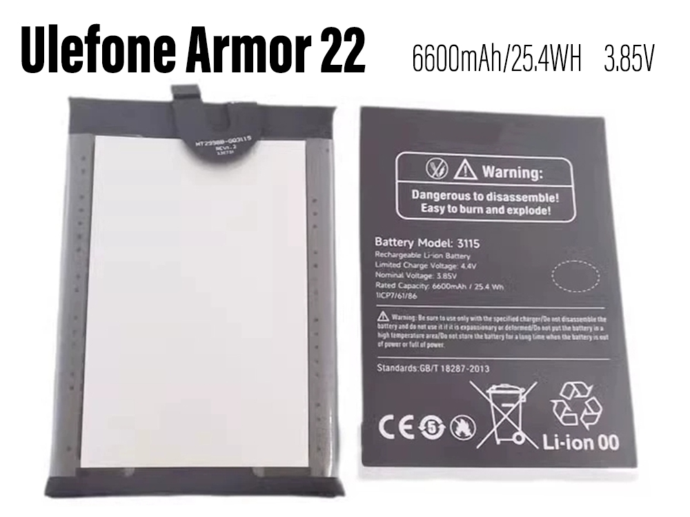 Ulefone-Armor-22 Batteria Per Cellulare